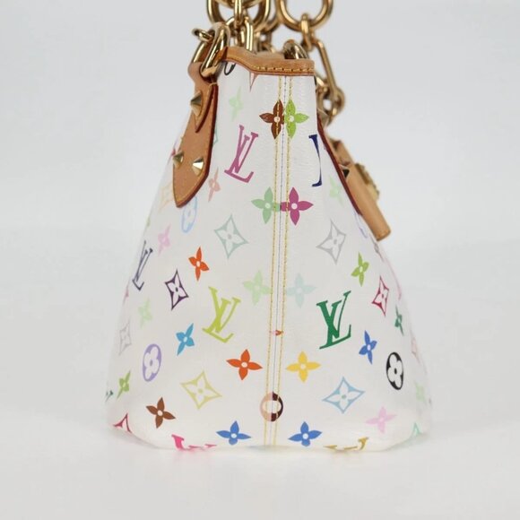 LOUIS VUITTON Monogram Multicolor Annie MM Tote Bag White M40307 LV Auth PP437AM - Picture 6 of 16
